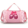 thumbnail image 1 of Cute toddler,Ballet Bag For Little Girl Ballet Bag Small Duffle Bag Backpack Gym Bag For Girls (Pink Shoes) 32*19*19cm, 1 of 7