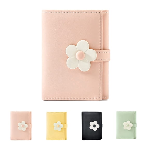 Cute wallet,Flower Trifold Wallet, small Pink wallets woman