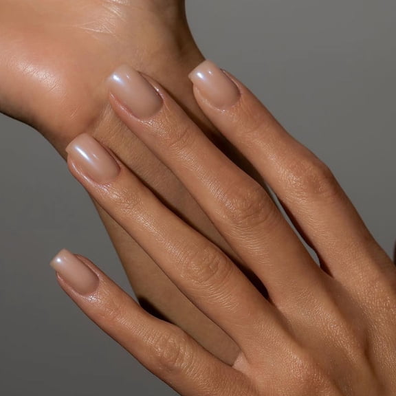 CuteHelper Soft Nude Press-On Nails - 24PCS Short Squoval, Glossy Minimalist Design, Salon Quality DIY