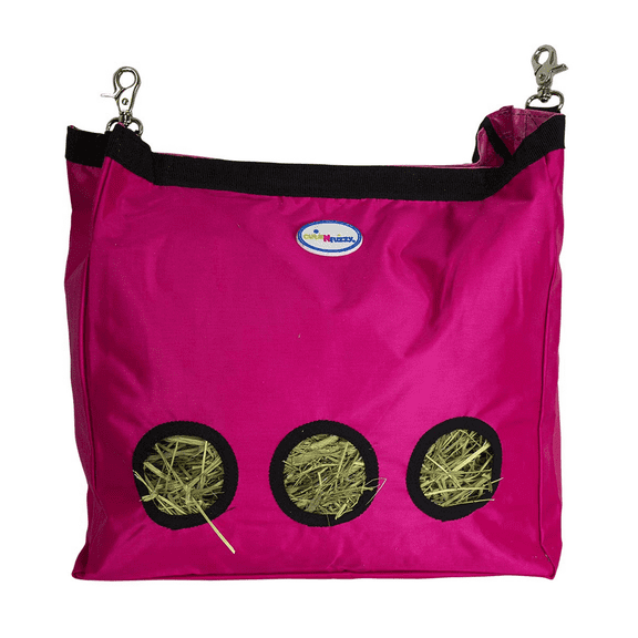CuteNfuzzy Large Hay Bag for Rabbits and Guinea Pigs- Pink, 15x15x5"