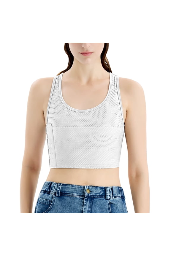Chest Binder Adjustable Affordable Mesh Breathable and Strong Compression Tank Top Bra Binder