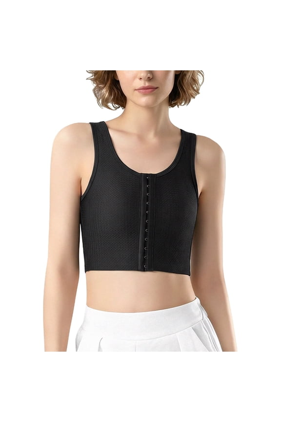 Chest Binder for Binder Trans Mesh Front Hook-and-Eye Closure Binder Bra Tank Top