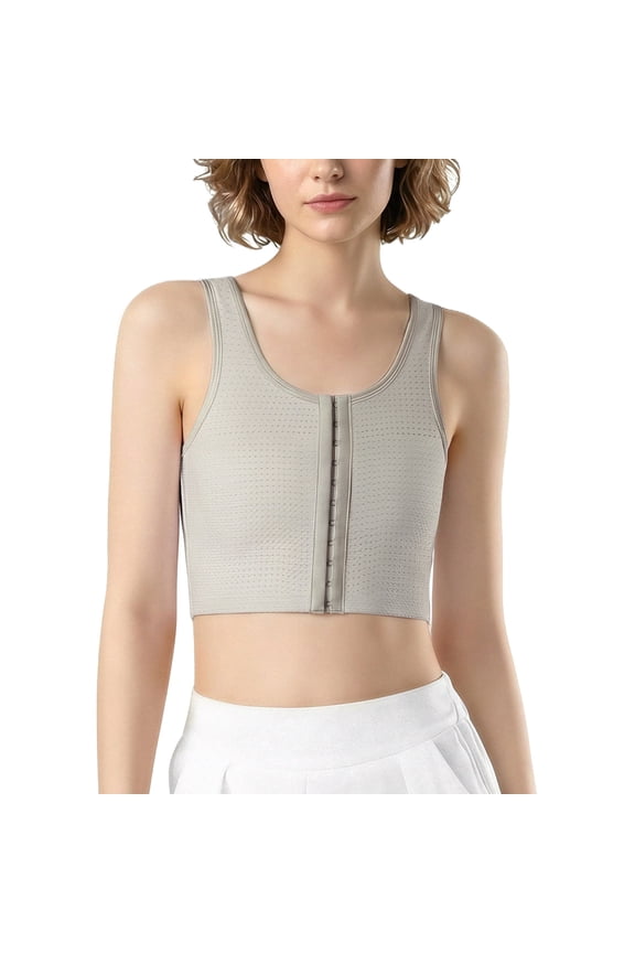 Chest Binder for Binder Trans Mesh Front Hook-and-Eye Closure Binder Bra Tank Top