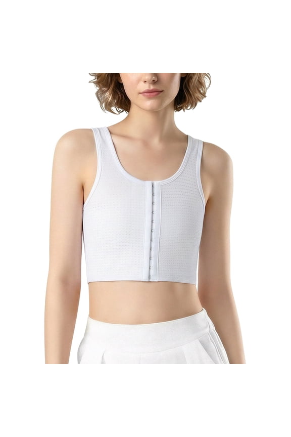 Chest Binder for Binder Trans Mesh Front Hook-and-Eye Closure Binder Bra Tank Top