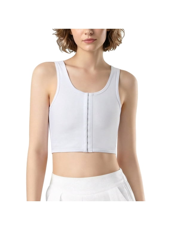 Chest Binder for Women Binder Mesh Front-Hooked Binder Bra Tank Top