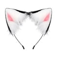thumbnail image 1 of CuteStreet Furry Cat Ears Headband Handmade Faux Fur Cosplay Costume Party Hairband, 1 of 5