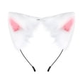thumbnail image 1 of CuteStreet Furry Cat Ears Headband Handmade Faux Fur Cosplay Costume Party Hairband, 1 of 5