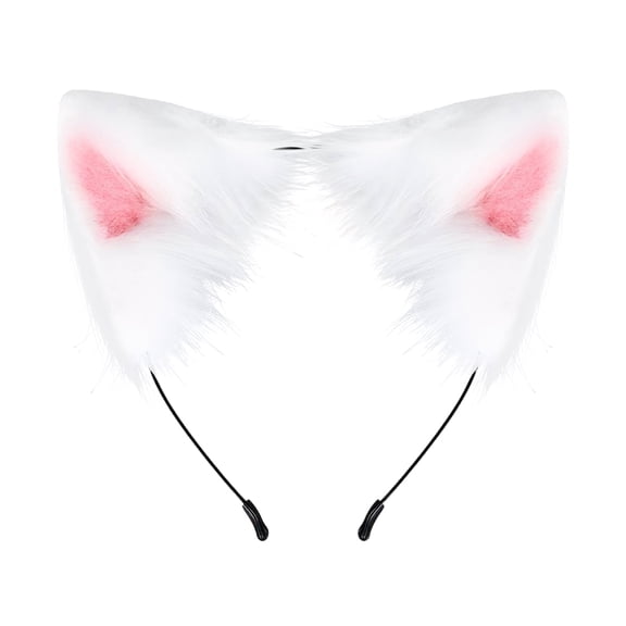 CuteStreet Furry Cat Ears Headband Handmade Faux Fur Cosplay Costume Party Hairband