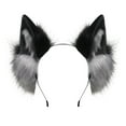 thumbnail image 1 of CuteStreet Furry Wolf Ears Headband Handmade Faux Fur Cosplay Costume Party Hairband, 1 of 5