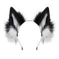 thumbnail image 1 of CuteStreet Furry Wolf Ears Headband Handmade Faux Fur Cosplay Costume Party Hairband, 1 of 5