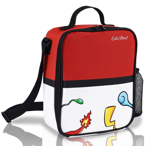CuteStreet Stylish Cartoon Lunch Bag- Insulated Waterproof Reusable Cooler Bag for Cafeteria, Picnics, and More - Ample Storage for Snacks, Drinks, and Meals