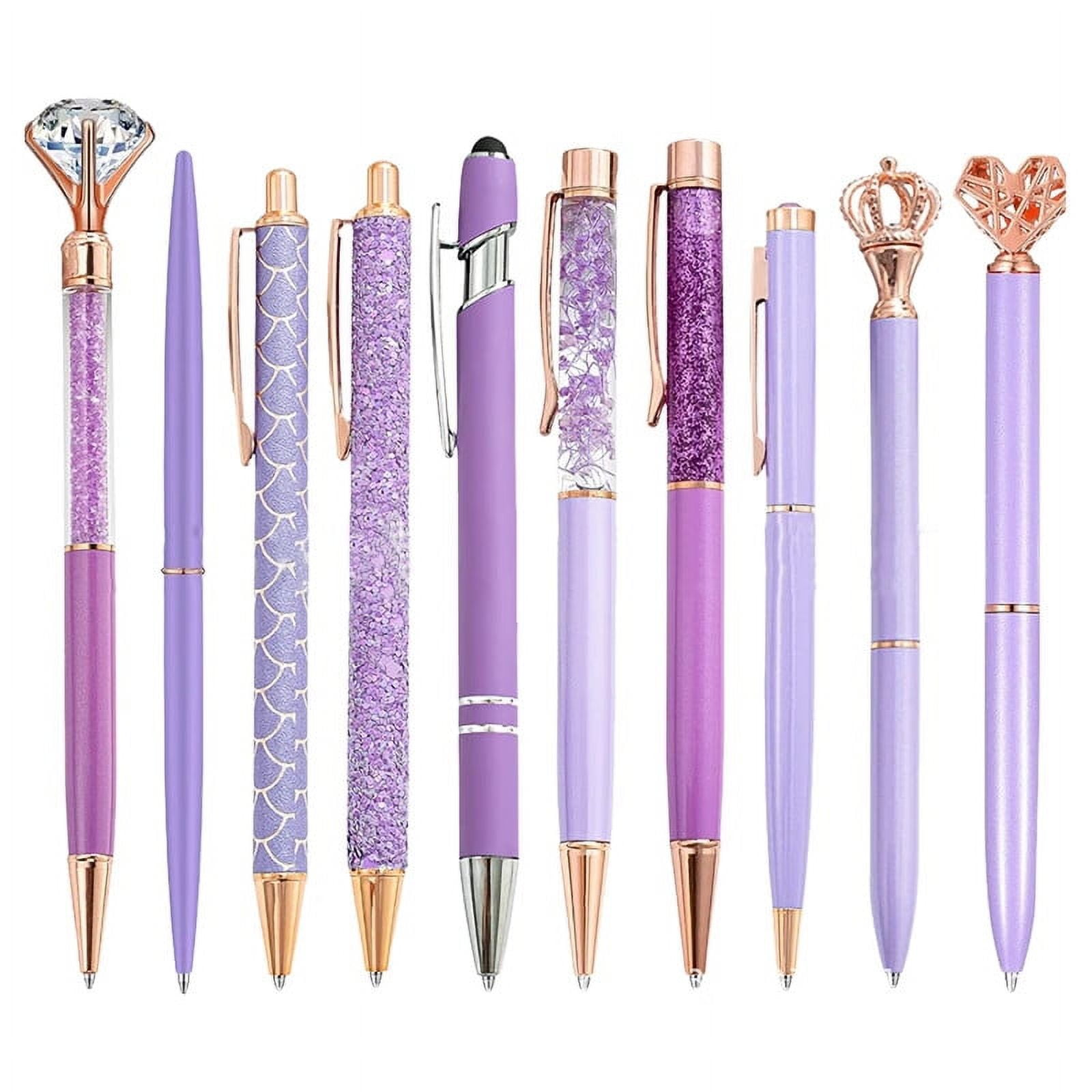 4 Pcs Ballpoint Pens, Comfortable Writing Pens, Metal Retractable Pretty Journaling  Pens, Black Ink Medium Point 1.0 mm Gift Pens, Cute Pens School Supplies  for Women(NO.676) 