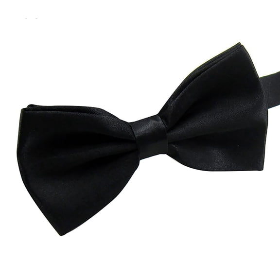 Cuteam Bow Tie Solid Color Wear Easily Polyester Adjustable Bow Tie Pre Tied for Formal Occasions