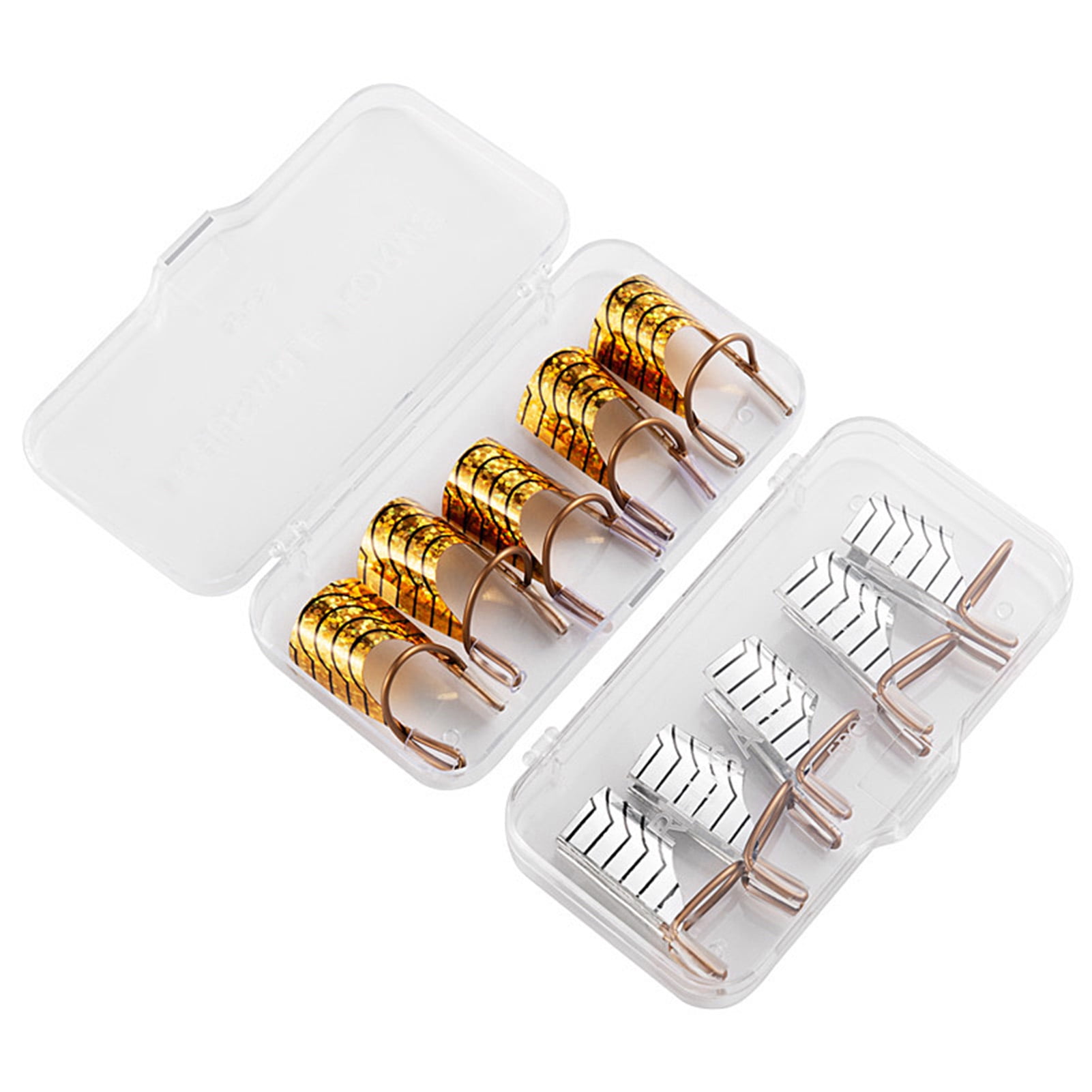 Cuteam Nail Form,10Pcs/Set Nail Form CCurve Clip Exquisite Foldable Manicure DIY UV Gel