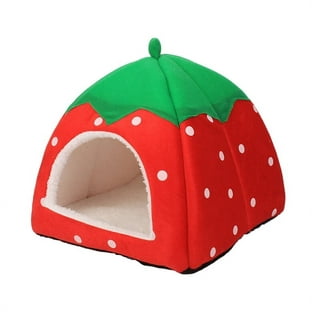 Multipet Small Strawberry House Small Animal Hideaway, 4 L X 4 W X 4 H