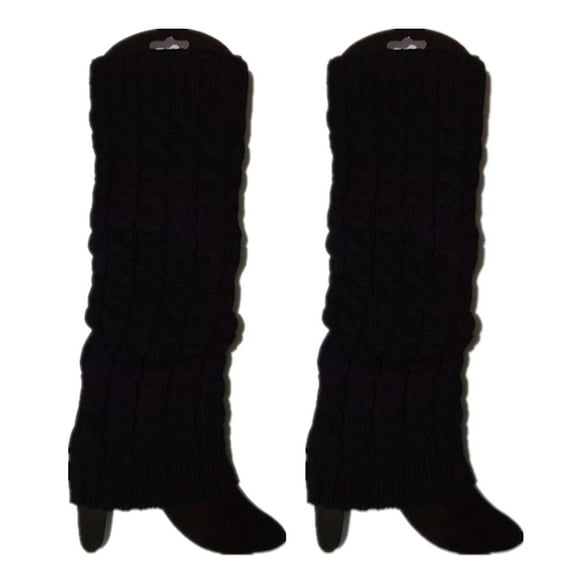 Cuteam Women Solid Color Winter Warm Cable Knit Leg Warmers Knitted Crochet Long Socks