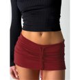 thumbnail image 1 of Cuteandpsycho Solid Lace-up Mini Skirts Sexy American Retro Basic Vintage Casual Short Bottoms Basic Casual A-Line Knit Clothing, 1 of 9