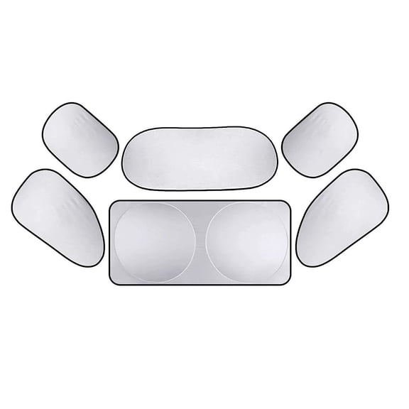 Cutebling Car Window Shade, 6 Pack Set Auto Sun Shades for Side Window Front and Rear Windshield for Car, SUV, Van, Truck, Full Sun Protection, Block UV Rays, Keep car Cool (6PCS)