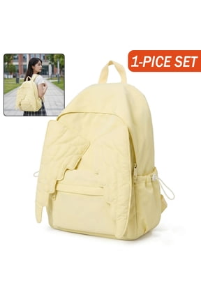 Cutecore Angel Wings Backpack Kawaii Novelty Nylon Zipper Daypack for Women