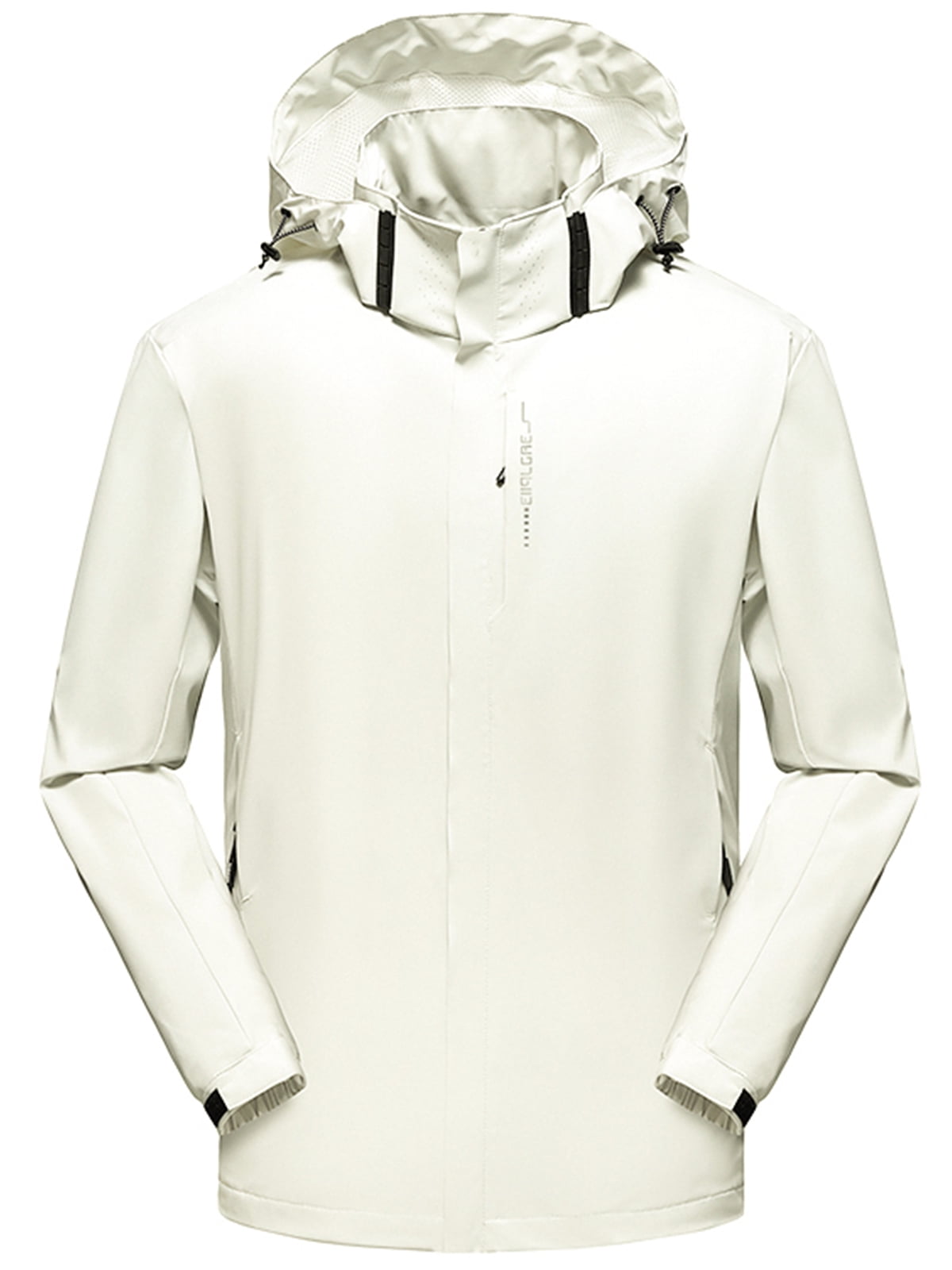 Cuteduck Men's Waterproof Rain Jacket,Shell Hooded Outdoor Raincoat