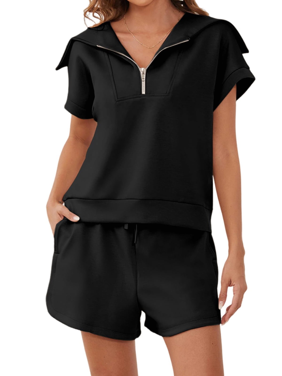 Two Piece Womens Tracksuit Shorts Wyzesi Shorts Suit For Women