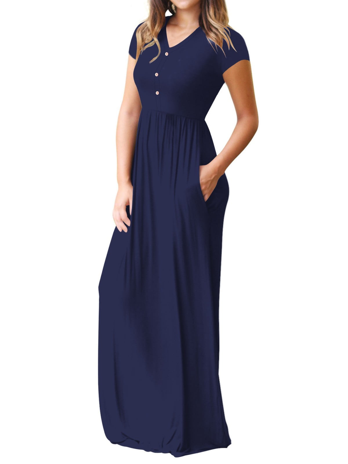 embellished maxi dress Sila Long Sleeve in Dark Blue Subcategory: dresses Size:FR 44 CeliaB