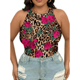 thumbnail image 1 of Cuteduck Women's Tops Summer Sleeveless Crew-Neck Plus Size Sexy Unique Leopard Print Casual Shirts 1X-4X, 1 of 9