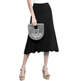 thumbnail image 1 of Cuteduck Womens High-Waist Elegant A-Line Flowy Midi Skirt S-XXL, 1 of 5