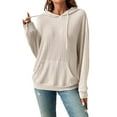 thumbnail image 1 of Cuteduck Womens Hoodies Long Sleeve Drawstring Jumpers Sweatshirt with Pockets Casual Pullover Tops S-XXL, 1 of 5