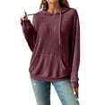 thumbnail image 1 of Cuteduck Womens Hoodies Long Sleeve Drawstring Jumpers Sweatshirt with Pockets Casual Pullover Tops S-XXL, 1 of 5