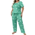 thumbnail image 1 of Musefolio Womens Plus Size Pajama Set with Star Print Comfy and Stylish Sleepwear 1X-5X, 1 of 7