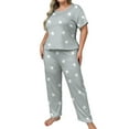 thumbnail image 1 of Musefolio Womens Plus Size Pajama Set with Star Print Comfy and Stylish Sleepwear 1X-5X, 1 of 7