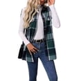 thumbnail image 1 of Cuteduck Womens Sleeveless Plaid Vest Wool Blazer Jackets Cardigan Outerwear Fall Winter Tops, 1 of 9