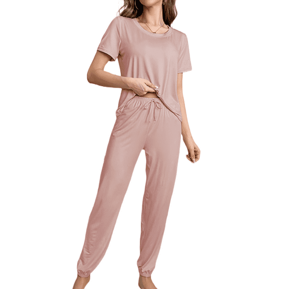 Musefolio Womens Casual Pajama Classic Designed 2 Piece Lounge Set with Drawstring Waist S-XL
