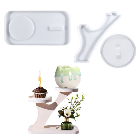 Silicone Candle Base Molds Resin Epoxy Molds Splicing Bracket Shape Candle Holder Molds Silicone Candlestick Moulds