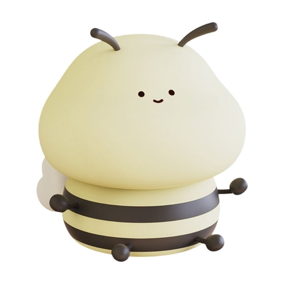 Cuteness Soft Silicone Bees Night Light Rechargeable Light for Kids and Adults