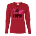 thumbnail image 1 of Cuter Than Cupid Valentine's Day Women's Long Sleeve Shirt-Red-Medium, 1 of 4