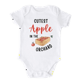 thumbnail image 1 of Cutest Apple In The Orchard Cute Baby Clothes for Baby Outfit for Baby Shower Gift for Newborn 0-3m White, 1 of 1
