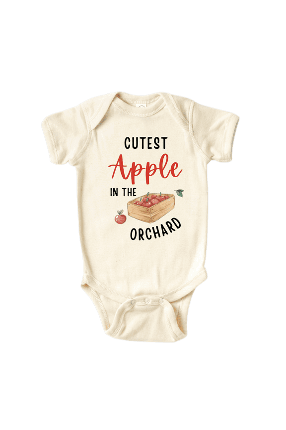 Cutest Apple In The Orchard Cute Baby Clothes for Baby Outfit for Baby Shower Gift for Newborn 3-6m Natural