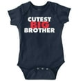 thumbnail image 1 of Cutest Big Brother Oldest Sibling Bodysuit Jumper Boys Infant Baby Brisco Brands NB, 1 of 6