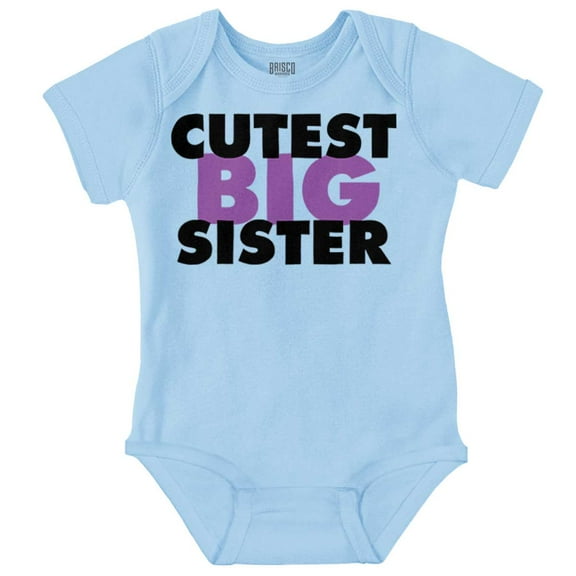 Cutest Big Sister Sibling Family Bodysuit Jumper Girls Infant Baby Brisco Brands 12M