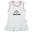 thumbnail image 1 of Cutest Catch Funny Dresses For Baby, Newborn Babies Skirts, Infant Princess Dress, 0-24M Kids Graphic Clothes (White Sleeveless Dresses, 0-6 Months), 1 of 4