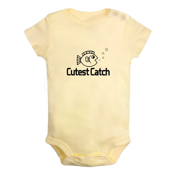 Cutest Catch Funny Rompers For Babies, Newborn Baby Unisex Bodysuits, Infant Jumpsuits, Toddler 0-24 Months Kids One-Piece Oufits