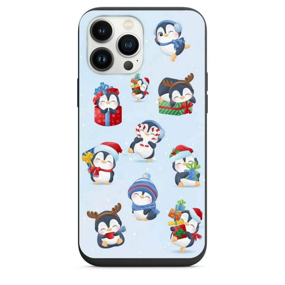 Cutest Christmas Penguin Design Phone Case for iPhone 7 8 X XS XR SE 11 12 13 14 Pro Max Mini Note s10 s10plus s20 s21 20plus