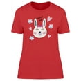 thumbnail image 1 of Cutest Floral Bunny Girl Cartoon T-Shirt Women -Image by Shutterstock, Female Small, 1 of 2