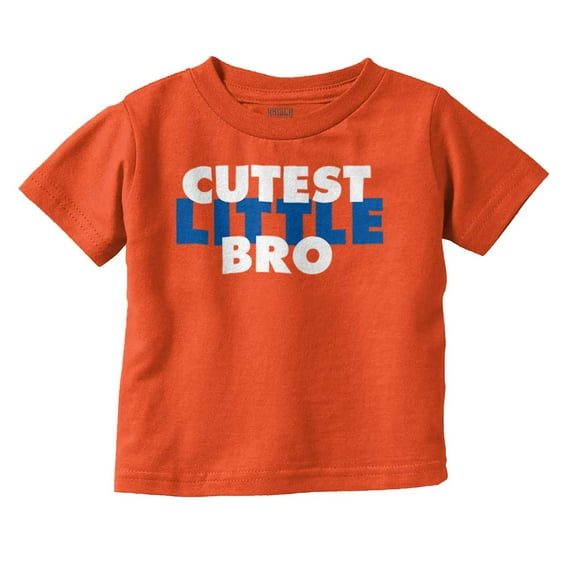 Cutest Little Bro Youngest Brother Youth T Shirt Tee Boys Infant Toddler Brisco Brands 12M