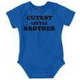 thumbnail image 1 of Cutest Little Brother Siblings Bodysuit Jumper Boys Infant Baby Brisco Brands 12M, 1 of 6