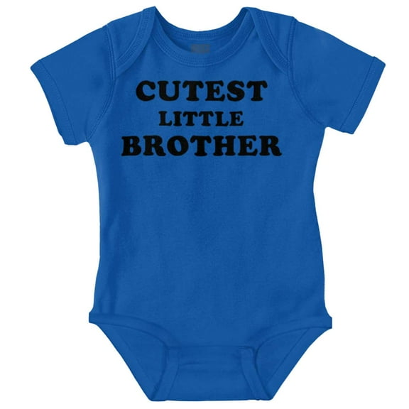 Cutest Little Brother Siblings Bodysuit Jumper Boys Infant Baby Brisco Brands 6M