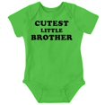 thumbnail image 1 of Cutest Little Brother Siblings Bodysuit Jumper Boys Infant Baby Brisco Brands NB, 1 of 6