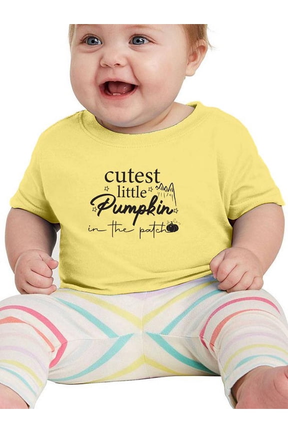 Cutest Little Pumpkin. T-Shirt Infant -Image by Shutterstock, 18 Months